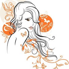 Схема вышивки «Девушка»