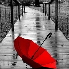 Схема вышивки «Красный зонтик»