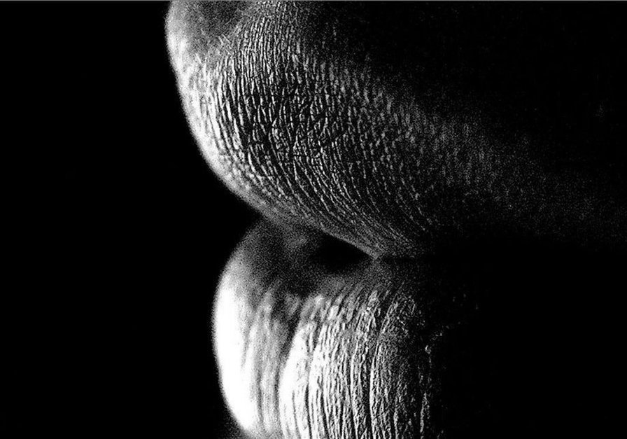 Губы Монохром - серый, белый, черный, монохром, губы - оригинал