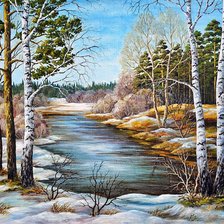 Схема вышивки «зима»