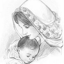 Схема вышивки «МАТЬ И ДИТЯ»