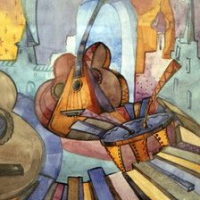 Схема вышивки «Музыка во всем»