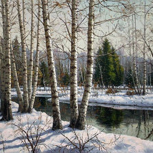 Схема вышивки «Приближение весны»