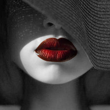 Схема вышивки «Красные губы»