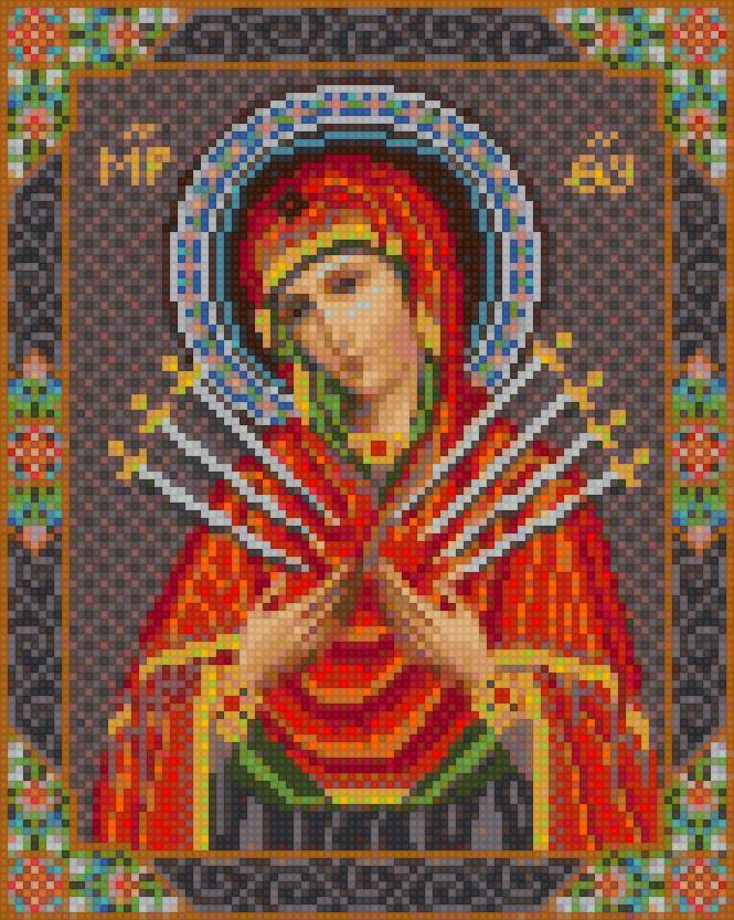 Семьстрельная - семистрельная, икона - предпросмотр