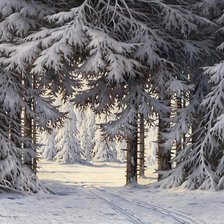 Схема вышивки «зимние деревья»