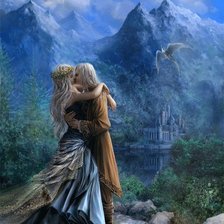 Схема вышивки «Влюбленные»