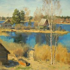 Схема вышивки «Русское село»