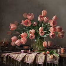 Схема вышивки «тюльпаны»