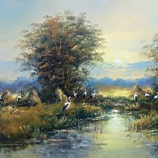 Схема вышивки «FJ - bociany»