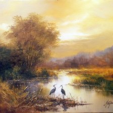 Схема вышивки «FJ - czaple»