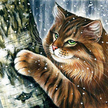 Схема вышивки «Котик»