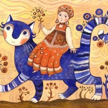 Схема вышивки «на синем сказочном коте»