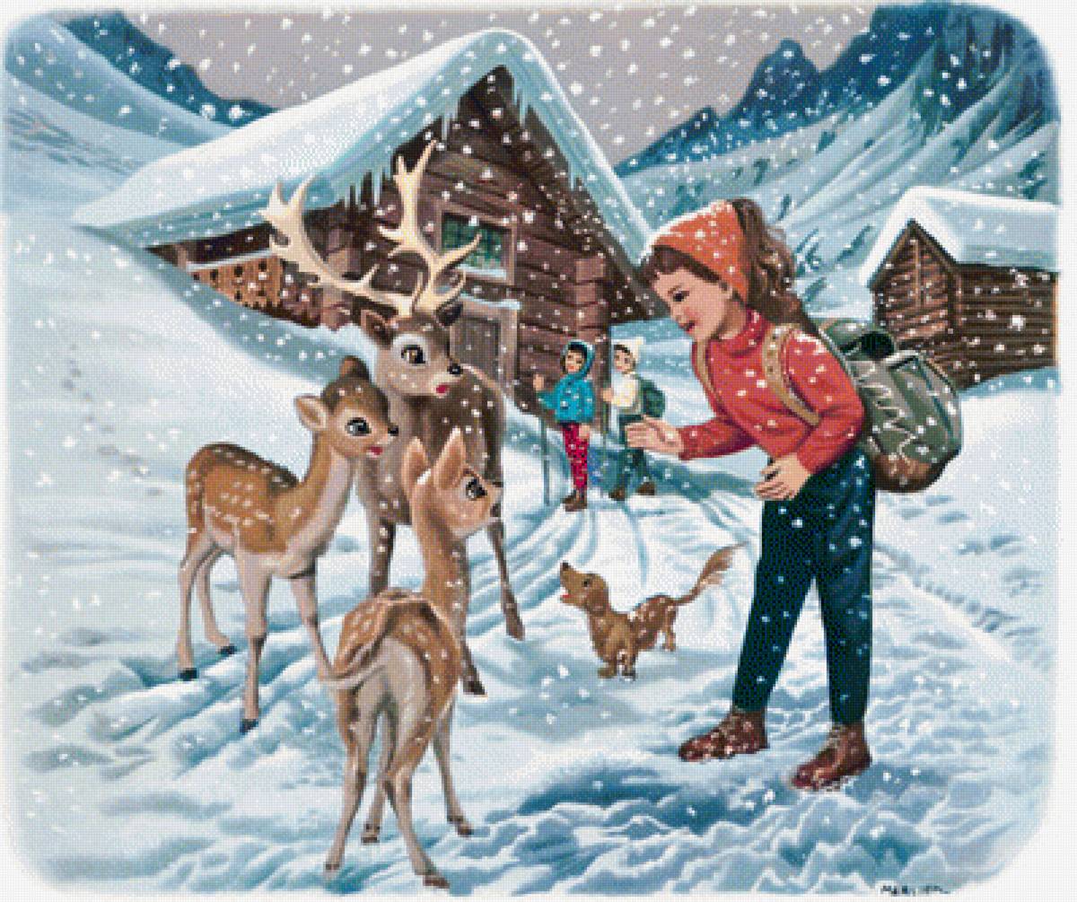 снежок - люди, природа, зима - предпросмотр