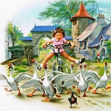 Схема вышивки «на велосипеде»