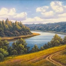 Схема вышивки «Природа, река»