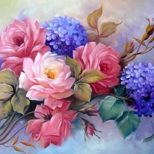 Схема вышивки «букет цветов»