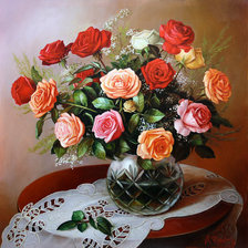 Схема вышивки «розы»