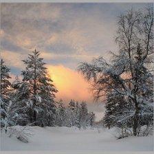 Схема вышивки «Вечер в лесу»