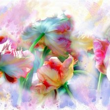 Схема вышивки «тюльпан»