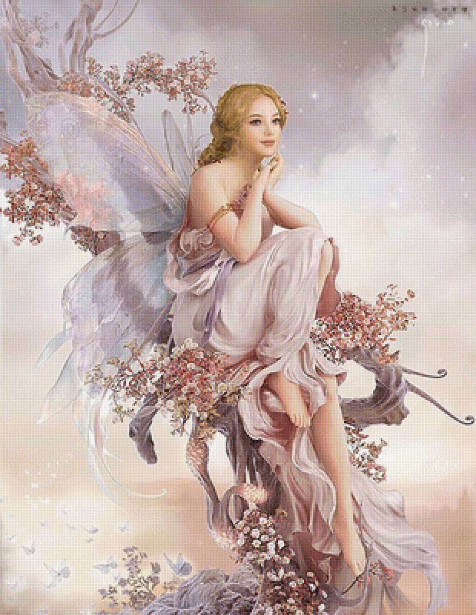 Арт - арт, девушка, восток, фэнтези, ангел - предпросмотр