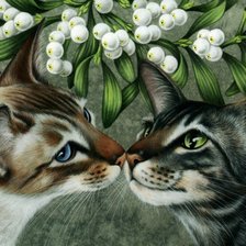 Схема вышивки «Котики»