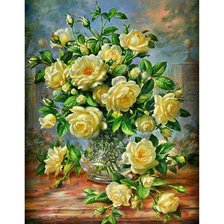 Схема вышивки «Желтые розы»