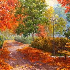 Схема вышивки «Красная осень»