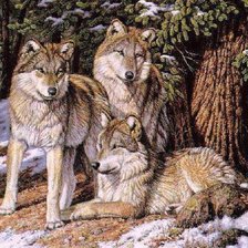 Схема вышивки «весна в лесу»