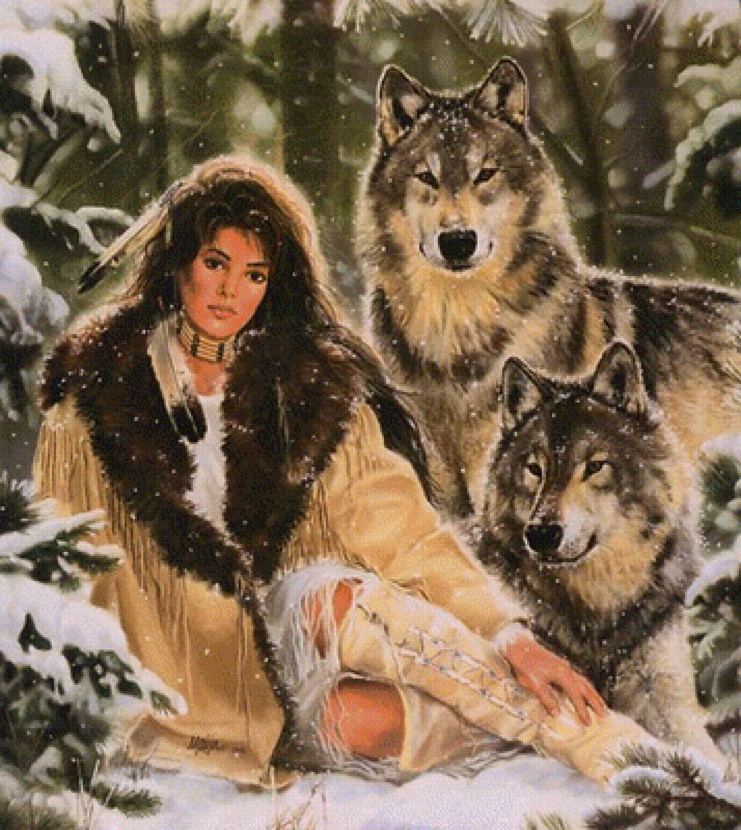 картина - картина, люди, природа - предпросмотр