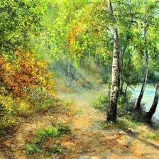 Схема вышивки «лес»