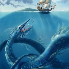 Схема вышивки «морское чудище»