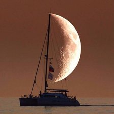 Схема вышивки «Лунный парус»