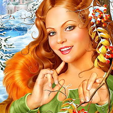 Схема вышивки «Рябинка»