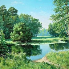 Схема вышивки «У реки летом»