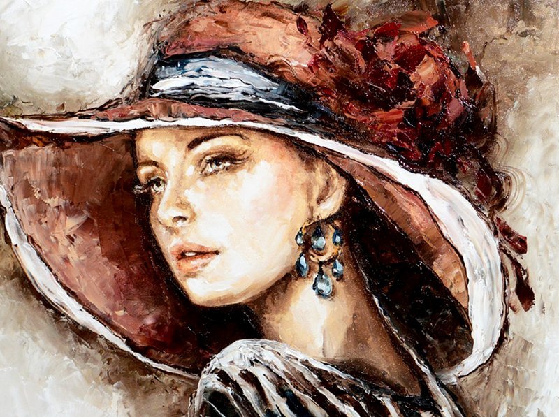 dama w kapeluszu - оригинал