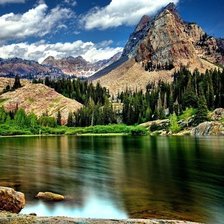 Схема вышивки «Горное озеро»