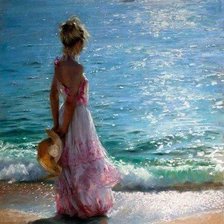 Схема вышивки «Блики на море»