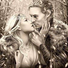 Схема вышивки «Двое»