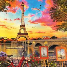 Схема вышивки «PARIJ»