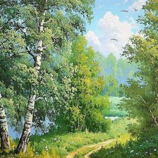 Схема вышивки «Летний пейзаж»