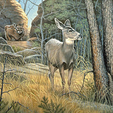 Схема вышивки «охота»