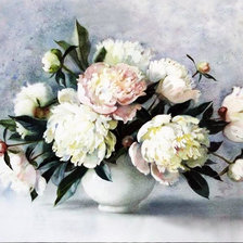 Схема вышивки «пионы1»