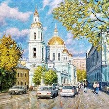 Схема вышивки «Спартаковская улицаМосквы»