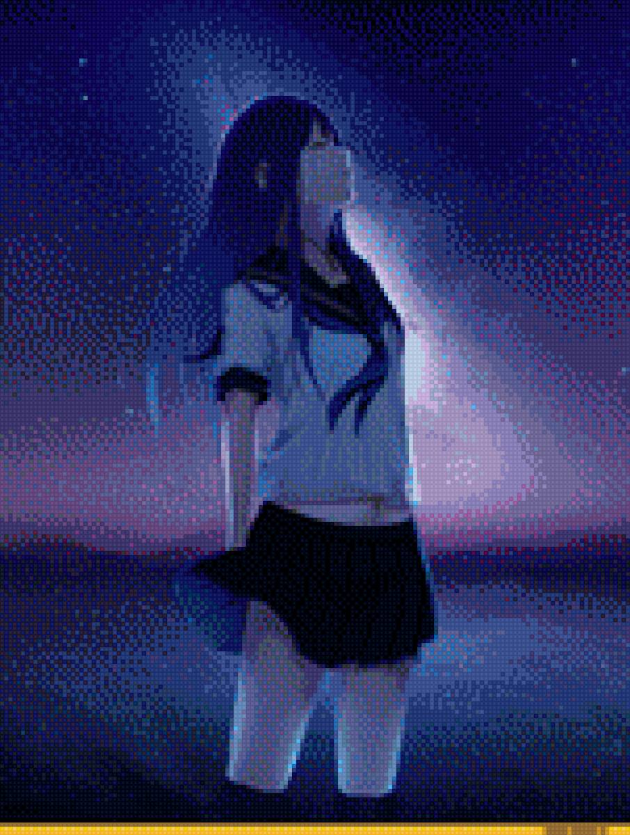 Девчуля - космос, аниме - предпросмотр