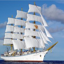 Схема вышивки «Российский корабль-парусник Надежда»