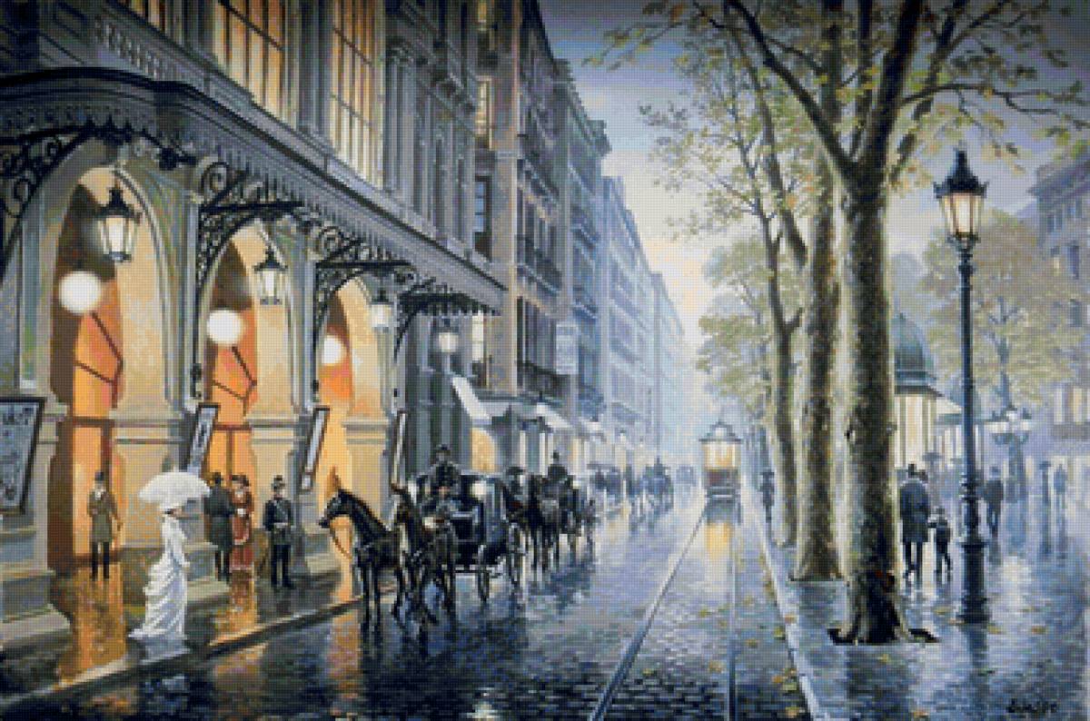 Барселона - пейзаж, улица, город, осень, дома - предпросмотр