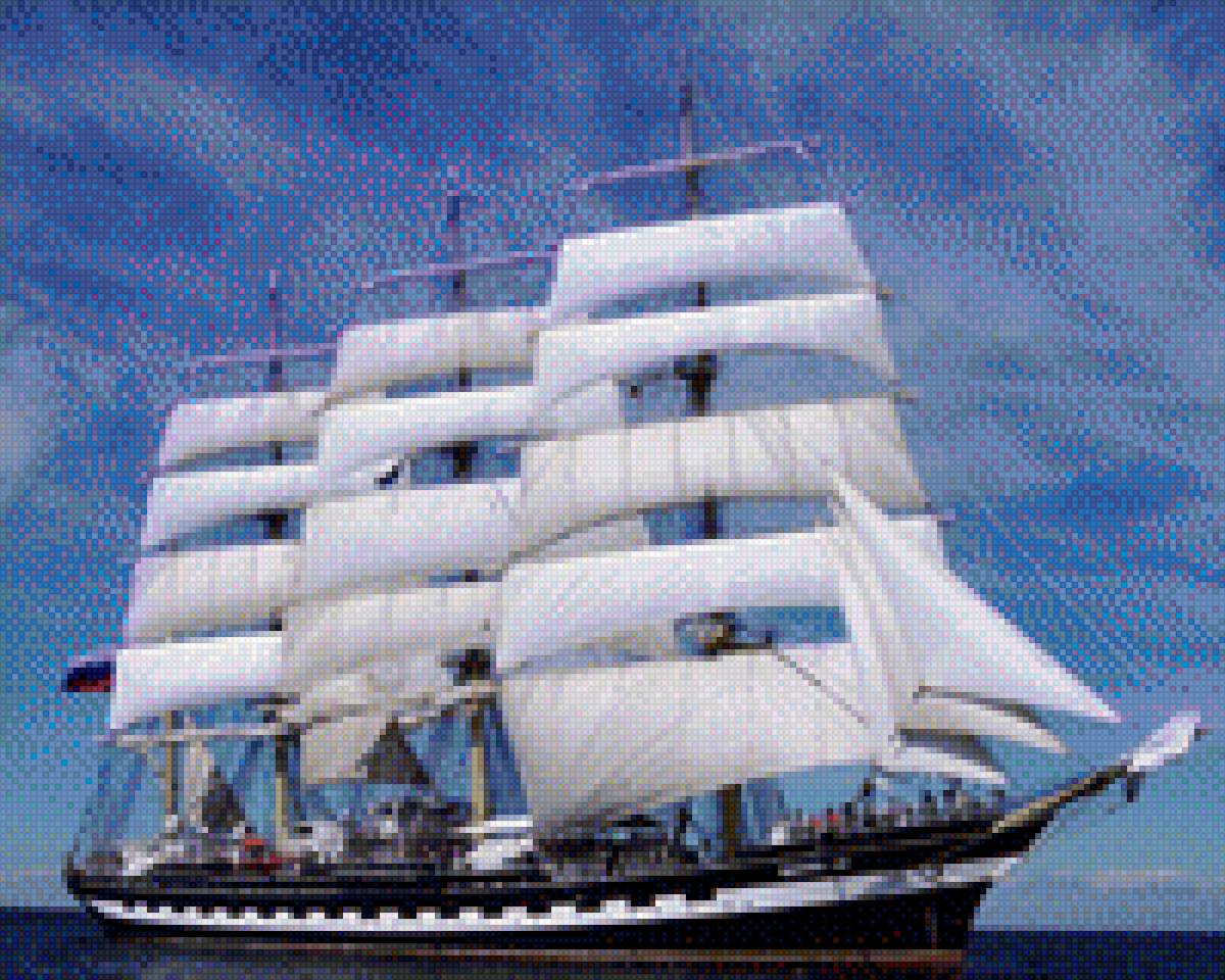 Крузенштерн российский корабль-парусник - парусник, море, крузенштерн, российский, корабль, паруса - предпросмотр