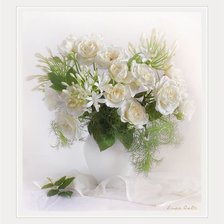 Схема вышивки «БЕЛЫЕ ЦВЕТЫ-  LUIZA-GELTS»