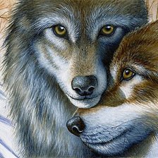 Схема вышивки «он и она»